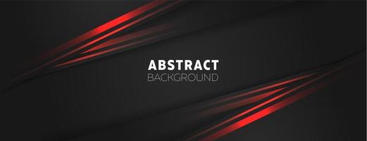 Dark Angfled Shapes with Red Borders Banner vector