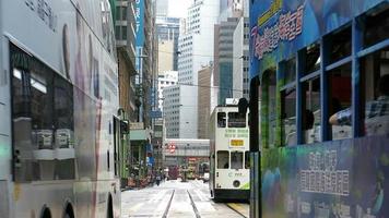 trams en bussen in hong kong video