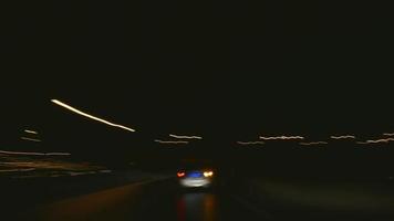 's nachts rijden time-lapse video