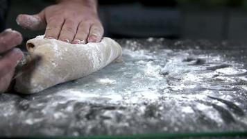 HD SLOW: Kneading the dough with both hands video