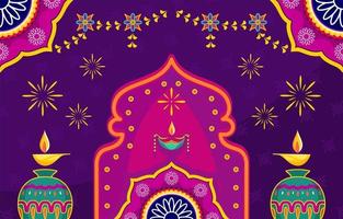 concepto festivo del día de diwali vector