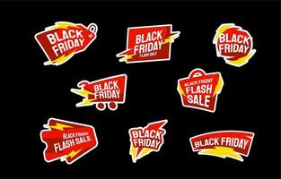 Black Friday Flash Sale Sticker vector