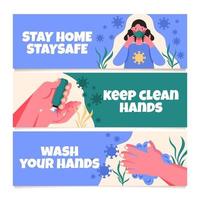 Stay Healthy and Clean During Pandemic vector