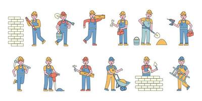 Constructors flat-design set vector