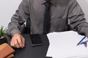 Businessman at his desk photo