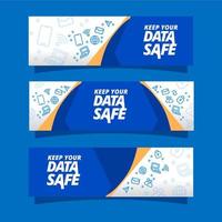 Cyber Security and Data Breach Prevention Banner vector