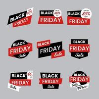 Abstract Black Friday Tag Collection vector