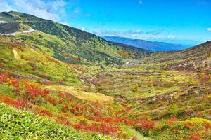 Landscape of Yoshigataira of Shibutoge autumn leaves season