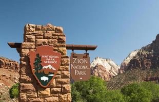 Zion park entrance