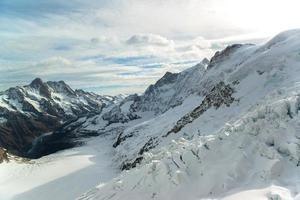 Alpine Alps mountain landscape at Jungfraujoch, Top of Europe Switzerland