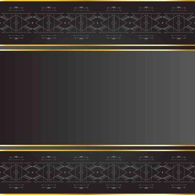 Black Background with Tribal Pattern and Gold Trim