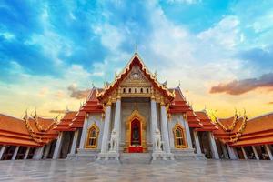 The Marble Temple, Wat Benchamabopit Dusitvanaram in Bangkok, Thailand photo