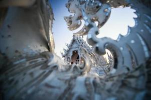 Wat Rong Khun Beautiful white temple of Thailand photo