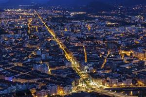 View on Grenoble in the evening, France photo