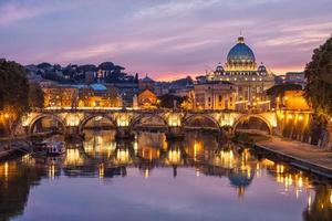 Skyline of Rome and St. Peter's Basilica, Italy.