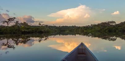 Landscape with canoe  - Cuyabeno Wildlife Reserve
