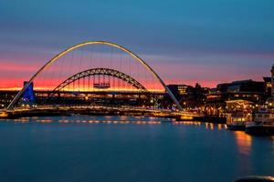 Gateshead Tyne and Millennium bridges at Sunset