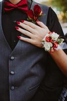 Man in gray formal vest photo