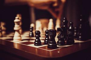 Close-up of a chessboard photo