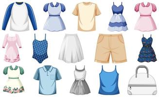 Set of fashion outfits vector