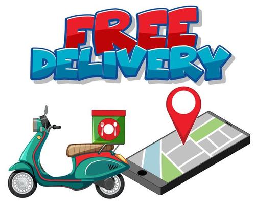 Free delivery with motorbike delivery