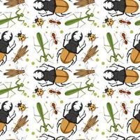Different insects pattern vector