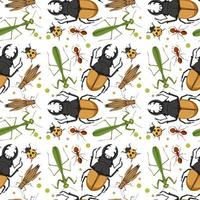 Different insects pattern vector