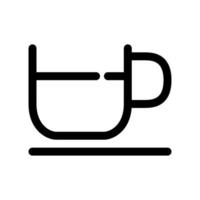 Middle coffee cup outline icon vector