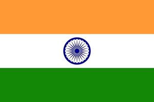 bandera india aislada vector