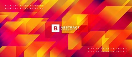 Geometric Orange Red Shape Multicolor Abstract Background vector