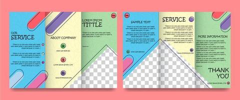 Set brochure with full of color double sides vector