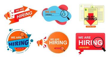 Set background hiring vector