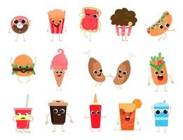 Set food character with various expression