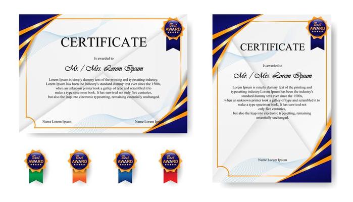 Certificate Portrait Vector Art, Icons, and Graphics for Free Download