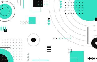 Modern Geometric Background with Mint Green Accent vector