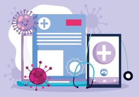 Online health care concept vector