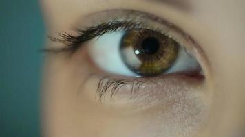 vrouw oog close-up video