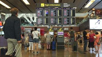 hd timelapse på singapore flygplats video