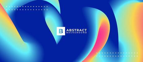 Multicolor Abstract Curved Shapes Wave Background vector