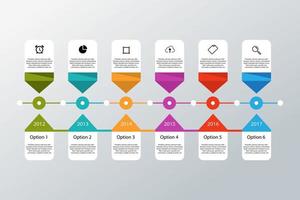 Timeline infographic template vector