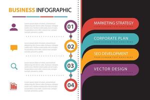 Business infographic with element presentation vector