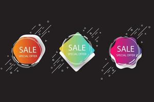 Vector sale banner collection