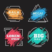 Watercolor sales banners collection vector
