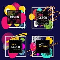 Abstract vector frame collection
