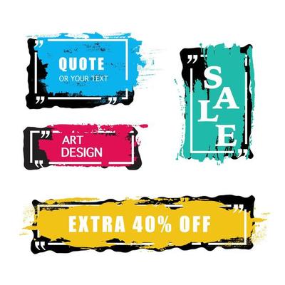 Watercolor sales banners collection