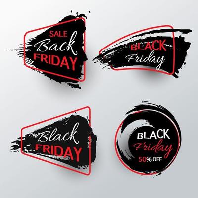 Black friday watercolor sales banners