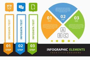 plantilla de infografía con elementos vector