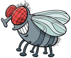 Fly insect character cartoon vector