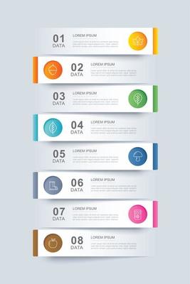 8 data infographics paper tab index template