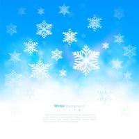 Winter Snowflake Design with Copy Space vector